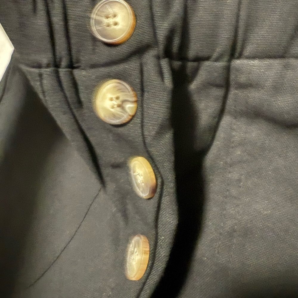 Women’s Black Pants with elastic bottom cuffs. Rayon and Linen. Elastic waist - Picture 4 of 7